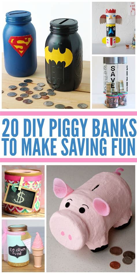 20 Fun Piggy Banks For Kids That Can Make At Home Piggy Bank Diy