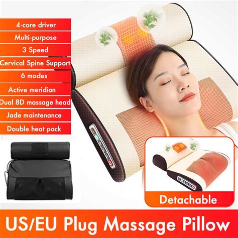 Infrared Heating Electric Massage Pillow Neck Shoulder Back Head Body Musle Multi Relaxation