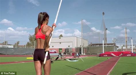 allison stokke takes viewers on a pole vault ride with gopro camera daily mail online