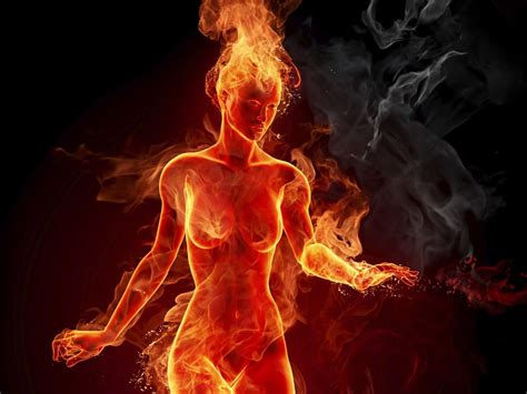 Nude Fire Spirit Woman In Red Raven S Collectionneur Comic Art Gallery