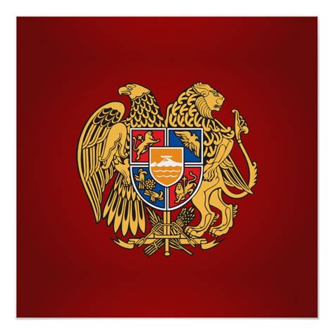 armenian coat of arms poster zazzle coat of arms arms poster
