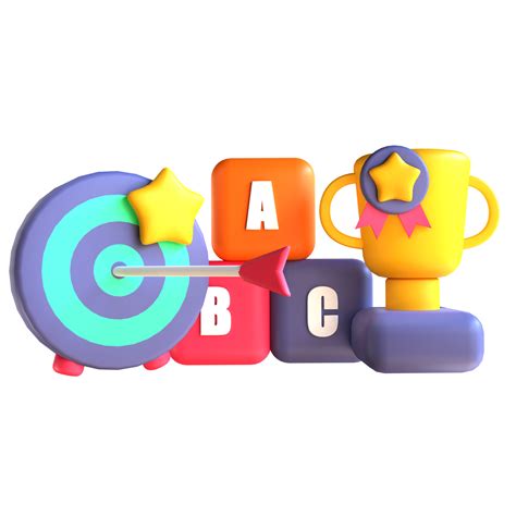 3d Icon Target Cube Abc Trophy For Education 9456407 Png
