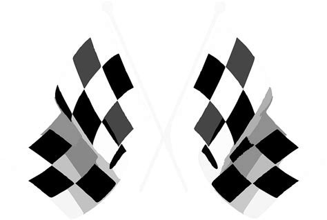 Two Crossed Checkered Flags Clipart Free Download Transparent Png