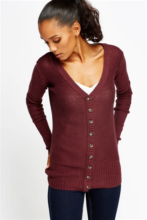 Check spelling or type a new query. V-Neck Button Front Cardigan - Just $7