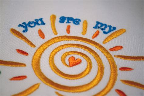 You Are My Sunshine Embroidery Design Happy Boho Love Sun Etsy