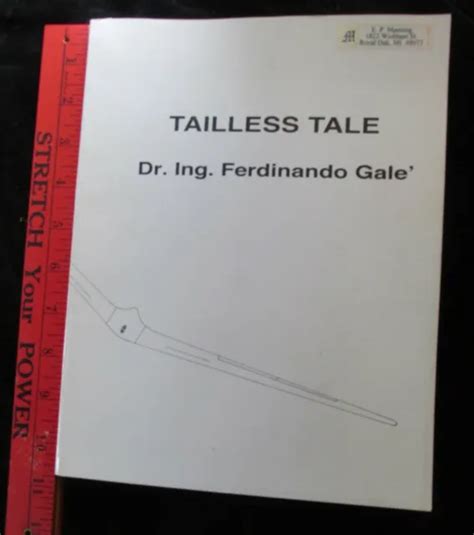 Tailless Tale Model Airplane Scale Modelers Ferdinando Gale Signed B2