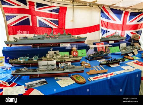 An Impressive Display Of British Naval Ship Models At The Abbey Hill