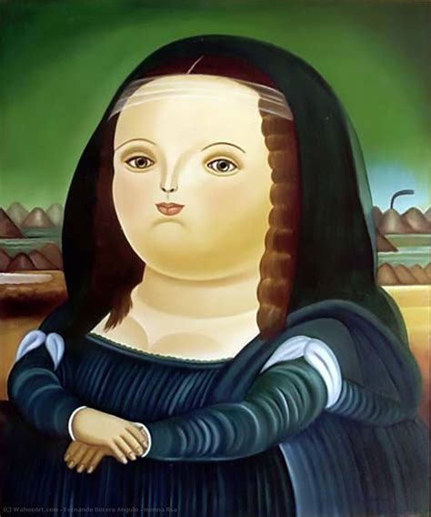 Fernando Botero Paintings Mona Lisa