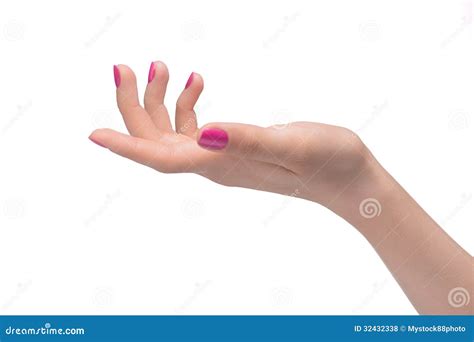 Hand Gesture Close Up Of Female Hand Gesturing While Isolated O
