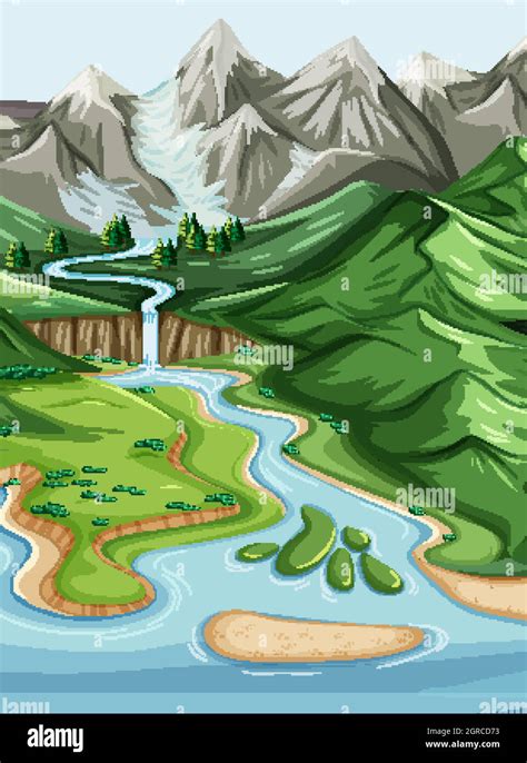 Nature Geographic Landscape Vector Stock Vector Image And Art Alamy