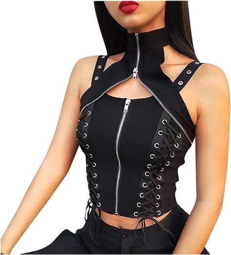 Latoshachase Tank Tops For Women Cropped Bustiers Corsets Cami Sexy Deep Neck Spaghetti Strap