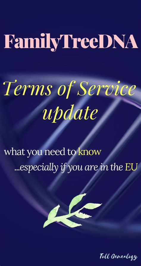 FamilyTreeDNA: update to terms of service - what you need to know ...