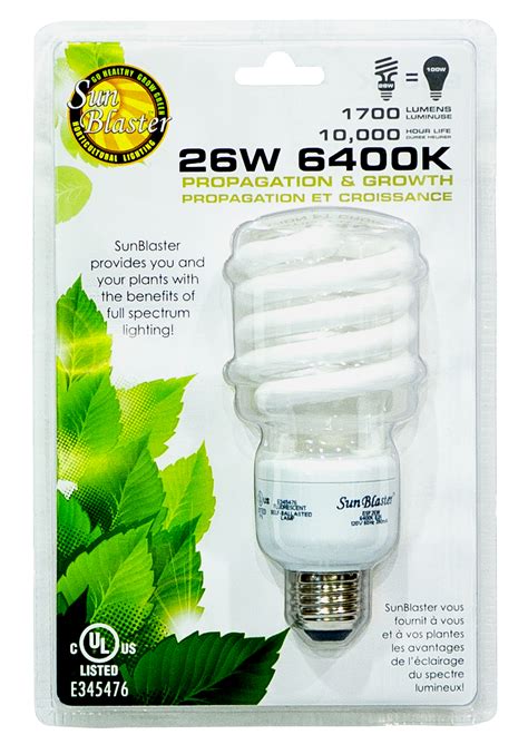 Sunblaster™ Compact Fluorescent Bulb 26 Watt 6400k Texas Growers Supply