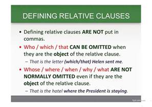 It has a subject and verb, but can't stand alone as a sentence. RELATIVE CLAUSES - English ESL Powerpoints for distance ...