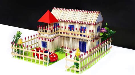 Matchstick House Step By Step Tutorial Creative Tn Youtube