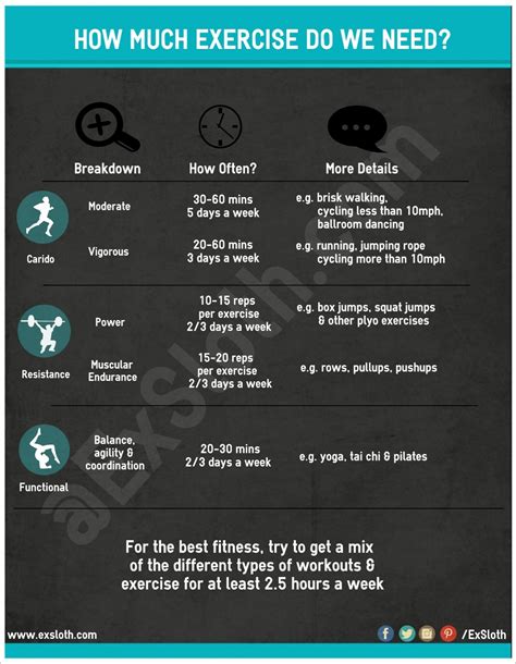 How Much Exercise Do We Need An Infographic Diary Of An Exsloth
