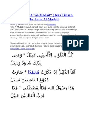 Listen free to inteam ya muqallib al qulub radio. Lirik Al Madad Tulisan Arab - Bismillah was shalatu was ...