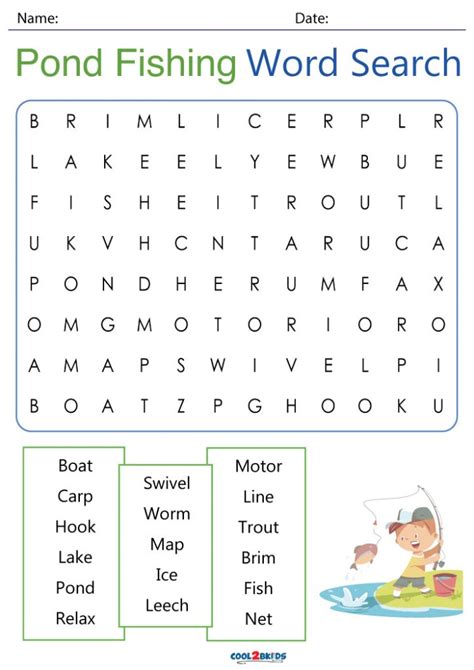 Printable Fish Word Search Cool2bkids