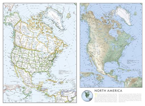 Wegenkaart Landkaart North America Noord Amerika National