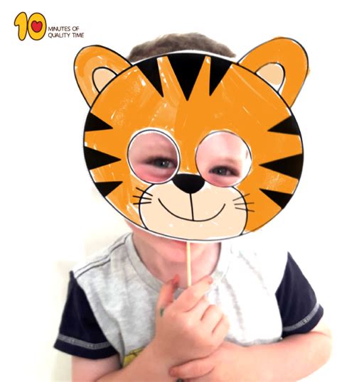 Tiger Paper Mask Template 10 Minutes Of Quality Time