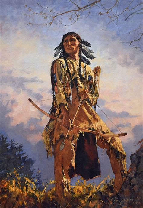 He Who Stands Tall By Michael Dudash Oil Kp Indian Paintings