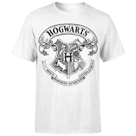 Harry Potter Hogwarts Crest Mens T Shirt White Iwoot