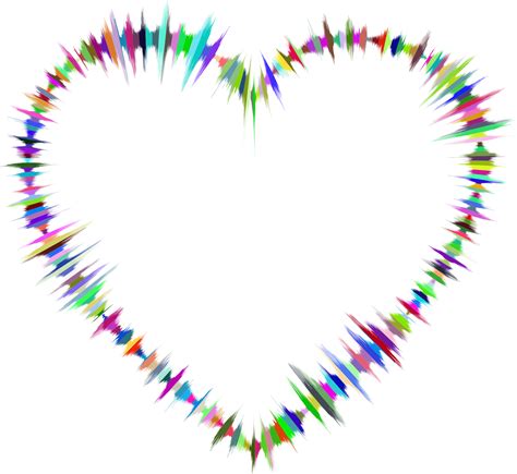 Heart Sounds Wave Clip Art Rainbow Png Download 23412150 Free