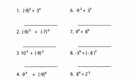 mathematical expressions worksheet