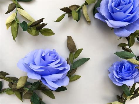 blue-crepe-paper-roses-with-paper-vines-paper-roses,-paper-flowers,-crepe-paper-roses