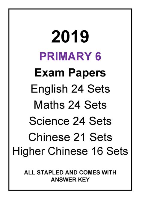 Below is a list of term 2 2018 past papers for form 3 offered for free: 2019 Primary 6 | Singapore Top School Past Year Exam Paper ...