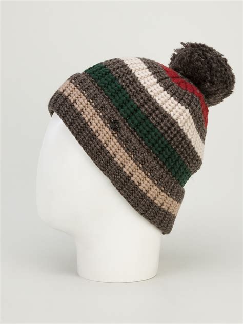 Gucci Beanie Hat In Brown For Men Lyst