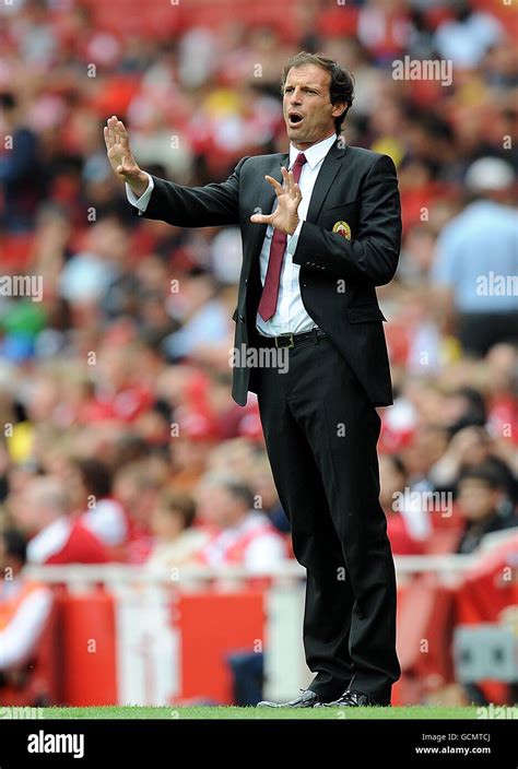 Ac Milan Coach Massimiliano Allegri Gestures On The Touchline Stock