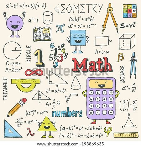 Mathematics Hand Drawn Vector Illustration Shutterstock