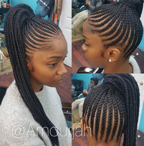 Pigtail hairstyles pigtail braids quick hairstyles bride hairstyles straight hairstyles hairstyle ideas fringe hairstyle hairstyle tutorials bob hairstyle. Flawless braided pony via @amourjah - Black Hair Information