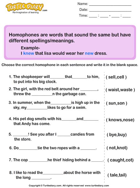 Homophones 1 English Esl Worksheets For Distance Learning And Finding