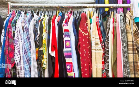 Second Hand Clothes On Sale At A Market Stock Photo Alamy