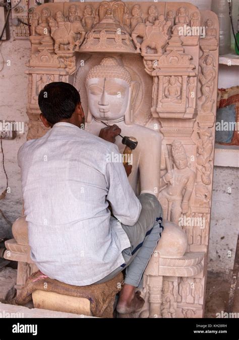 Scalpellino Carving Replica Millenium Sculture Di Khajuraho India Il