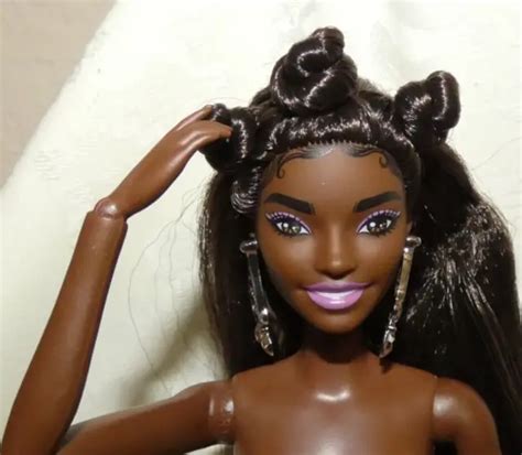 Nude Barbie Doll Extra Fancy Alec Long Brunette Hair Aa African