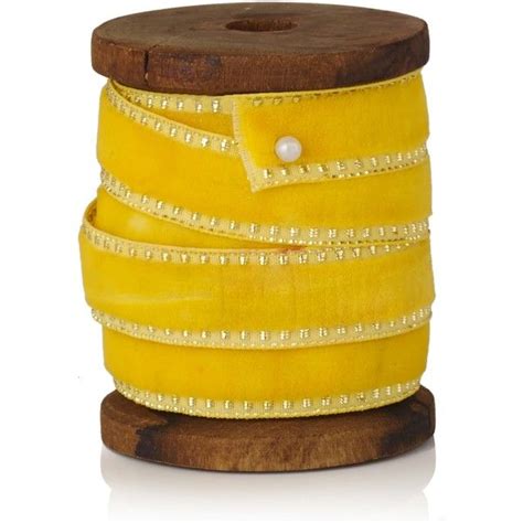 Decorative Velvet Ribbon On A Wooden Spool 19 Cny Found On Polyvore