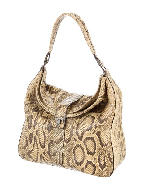 Lambertson Truex Snakeskin Shoulder Bag Handbags Wlt20338 The