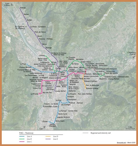 Railway Maps Of France Grenoble