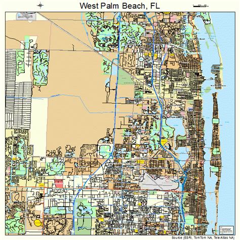 West Palm Beach Florida Street Map 1276600