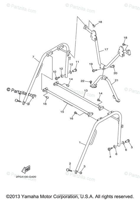 Yamaha Side By Side 2008 Oem Parts Diagram For Guard 2
