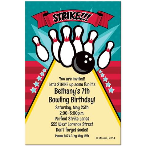 Free Printable Bowling Party Invitations
