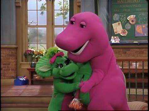 Baby Bop Gives Barney A Birthday Hug On His Next Birthday Party