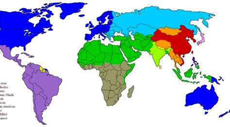 Detailed Maps Of The Worlds Religions Vivid Maps