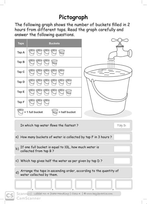 Data Handling | 4th grade math worksheets, Math worksheet, Math