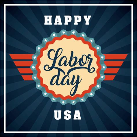 Happy Labor Day Card 687409 Vector Art At Vecteezy