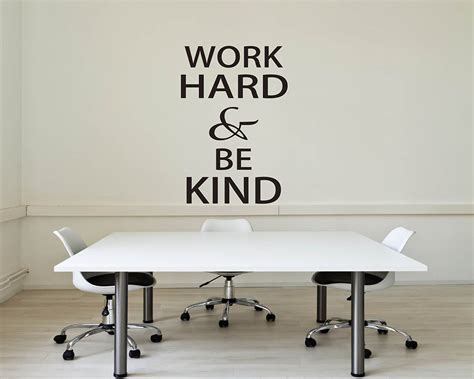 Work Hard And Be Kind Quotes Wall Decal Motivational Vinyl Art Stickers