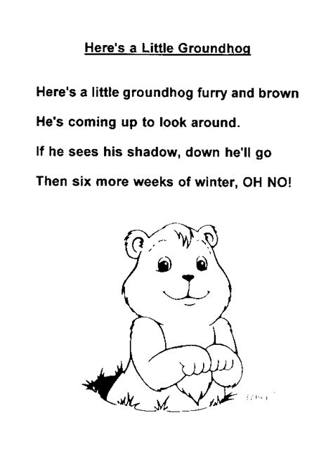 Groundhog day coloring pages : ACP Groundhog Day Theme